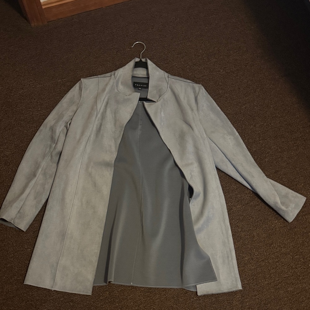 Premise Light Gray Leather Jacket